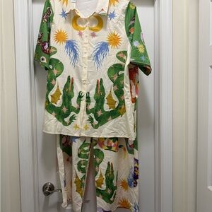 SHEIN Multicolor Graphic Pantsuit